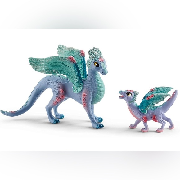 Schleich Bayala - 2 PC Flower Dragon and Baby Toy Set- Durable Fantasy Figures - Picture 1 of 8